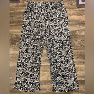 IMAN Global Chic Wide Leg Palazzo Pants Elastic Waist Size 1X Flowy
